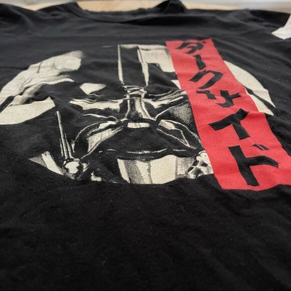 Star Wars Japanese Writing Darth Vader Men's Black Short Sleeve Shirt Size Small - Picture 6 of 6